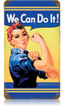 "Rosie the Riveter" Vintage Metal Sign